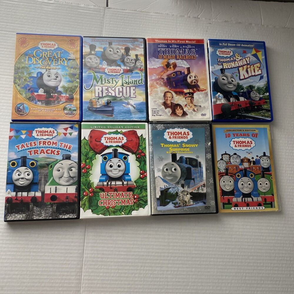 Thomas The Train DVD Video Lot Of 8 Thomas and Friends